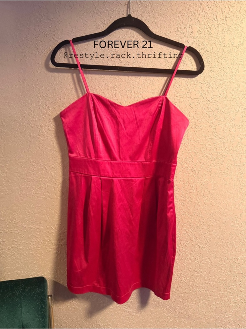 Forever 21 Hot Pink Spaghetti Strap Mini Dress